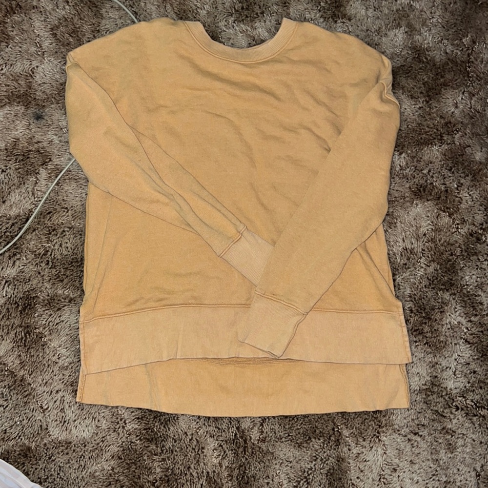 Mustard yellow sweater sweater crew